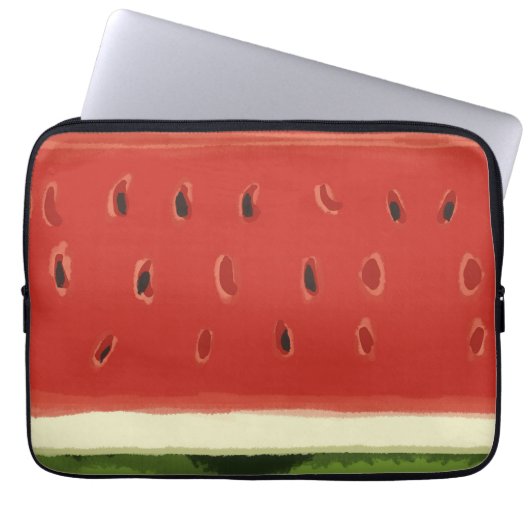 Bright Red Watercolor Watermelon Electronics Bag Laptopschutzhülle (Vorderseite)