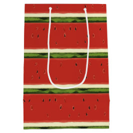 Bright Red Watercolor Watermelon Geschenktasche Mittlere Geschenktüte