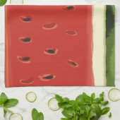 Bright Red Watercolor Watermelon Küchentücher (Gefaltet)