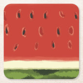 Bright Red Watercolor Watermelon Paper Untersetzer (Vorderseite)