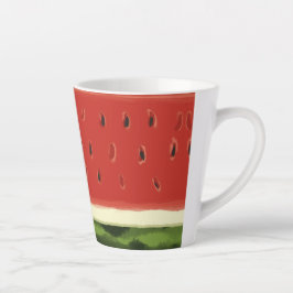 Bright Red Watercolor Watermelon Tasse