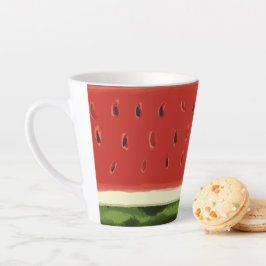 Bright Red Watercolor Watermelon Tasse