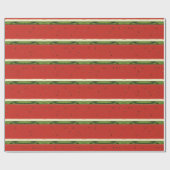 Bright Red Watercolor Watermelon Wrapping Paper Geschenkpapier (Flach)