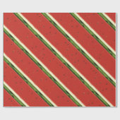 Bright Red Watercolor Watermelon Wrapping Paper Geschenkpapier (Flach)