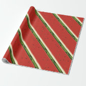 Bright Red Watercolor Watermelon Wrapping Paper Geschenkpapier (Ungerollt)