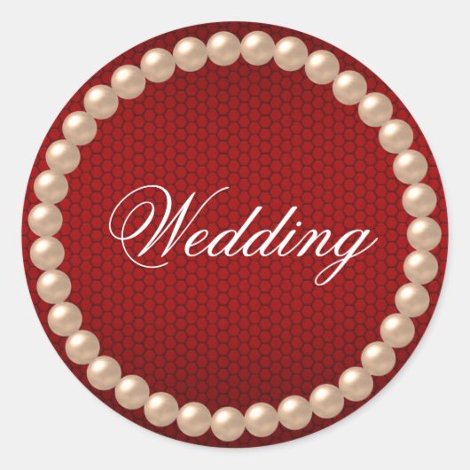 Bright Red Wedding Sticker (Vorderseite)