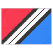 Bright Red White Blue Schwarz-weiß Racing Streifen Tischdecke (Vorderseite (Horizontal))