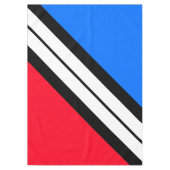 Bright Red White Blue Schwarz-weiß Racing Streifen Tischdecke (Vorderseite)