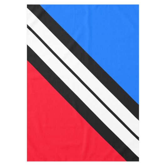 Bright Red White Blue Schwarz-weiß Racing Streifen Tischdecke (Vorderseite)