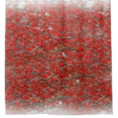 Bright Red Winterberries Holly Trees Berries Duschvorhang (Vorderseite)