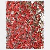 Bright Red Winterberries Holly Trees Berries Fleecedecke (Vorderseite)