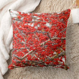 Bright Red Winterberries Holly Trees Berries Kissen