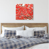 Bright Red Winterberries Holly Trees Berries Leinwanddruck (Insitu (Schlafzimmer))