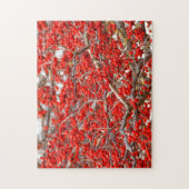 Bright Red Winterberries Holly Trees Berries Puzzle (Vertikal)
