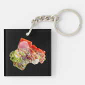 Bright Red Wulfenite Specimen Schlüsselanhänger (Rückseite)