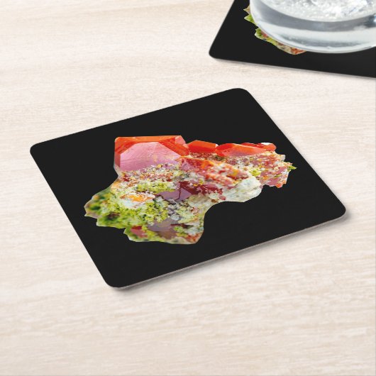 Bright Red Wulfenite Specimen Untersetzer (angewinkelt)