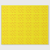 Bright Red & Yellow Floral  Geschenkpapier (Flach)