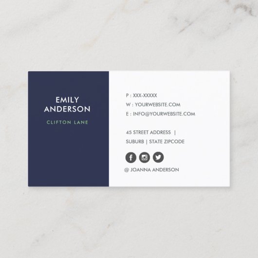 BRIGHT RETRO BIG HAND ZEICHNETE LIME GREEN POLKA D VISITENKARTE (Rückseite)