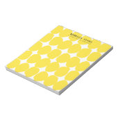 BRIGHT RETRO GROSSE HAND ZEICHNETE GELBE POLKA-DOT NOTIZBLOCK (Rotiert)