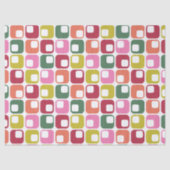 Bright Retro Squares Geometric Pattern Seidenpapier (Vorderseite)