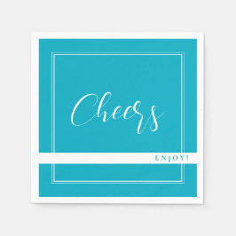 Bright Rich Sky Blue Custom Party Napkins Serviette
