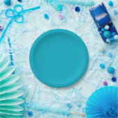 Bright Rich Sky Blue Paper & Party Plates Pappteller (Party)