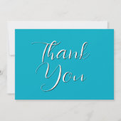 Bright Rich Sky Blue Thank You Card Dankeskarte (Vorderseite)