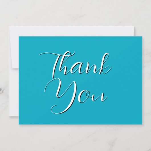 Bright Rich Sky Blue Thank You Card Dankeskarte (Vorderseite)