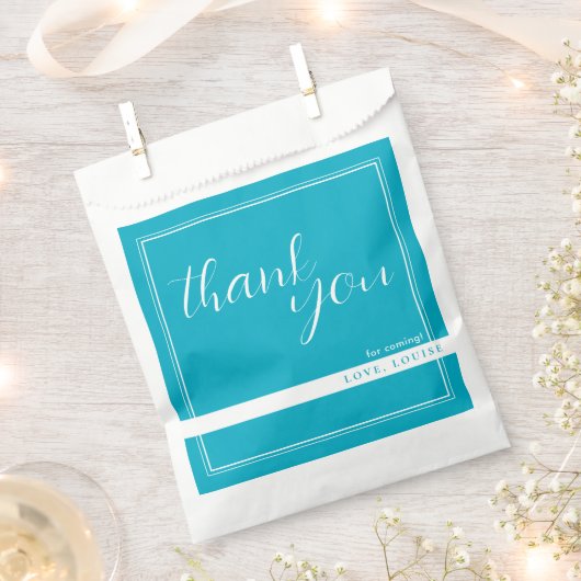 Bright Rich Sky Blue Vielen Dank für Ihre Unterstü Geschenktütchen (Ausgeschnitten)