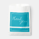 Bright Rich Sky Blue Vielen Dank für Ihre Unterstü Geschenktütchen (Vorderseite)