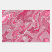Bright-rosa Wrapping Paper Flat Sheet Set 3 Geschenkpapier Set (Vorderseite 2)
