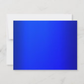 Bright Royal Blue RSVP Karte (Rückseite)