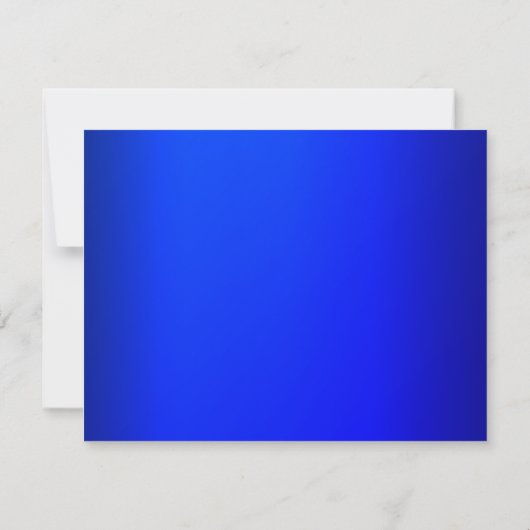 Bright Royal Blue RSVP Karte (Rückseite)
