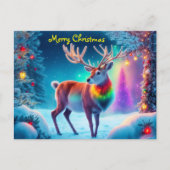 Bright Rudolph Hirsch Frohe Weihnachtsfeiertag nie Postkarte (Vorderseite)