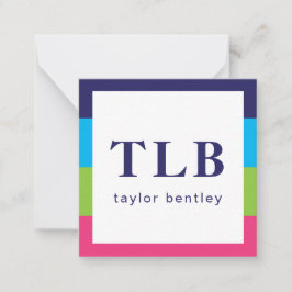 Bright Rugby Stripes Geschenkkarten Mitteilungskarte