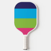 Bright Rugby Stripes Personalisiert Pickleball Pad Schläger (Rückseite)