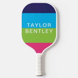 Bright Rugby Stripes Personalisiert Pickleball Pad Schläger