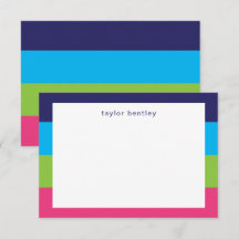 Bright Rugby Stripes Personalisierte Mitteilungska