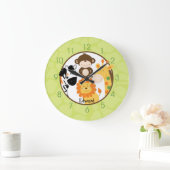 Bright Safari Jungle Wall Clcok Große Wanduhr (Zuhause)