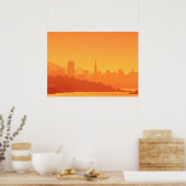 Bright San Francisco sunset. Poster (Küche)