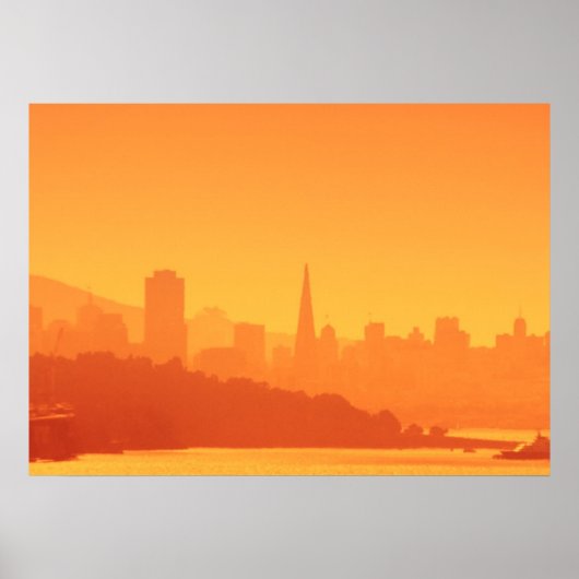 Bright San Francisco sunset. Poster (Vorne)
