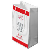 Bright Santa Claus Frohe Weihnachts-Vater Xmas Kleine Geschenktüte (Rückseite Schrägansicht)