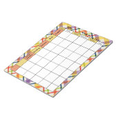 Bright School Plaid Homework Assignment Notizblock (angewinkelt)