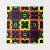 Bright seamless pattern with colorful flowers on a wandteppich (Vorderseite (Horizontal))