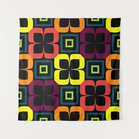 Bright seamless pattern with colorful flowers on a wandteppich (Vorderseite)
