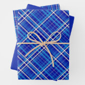 Bright Shades of Blue & White Plaid Geschenkpapier Set (Beispiel)