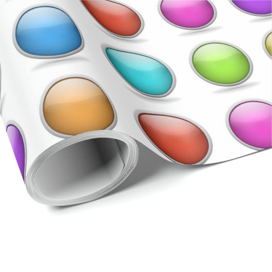 Bright Shiny 3D Balls Wrapping Paper Geschenkboxen Geschenkpapier (Rolleneckpunkt)