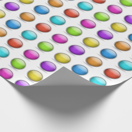 Bright Shiny 3D Balls Wrapping Paper Geschenkboxen Geschenkpapier (Ecke)