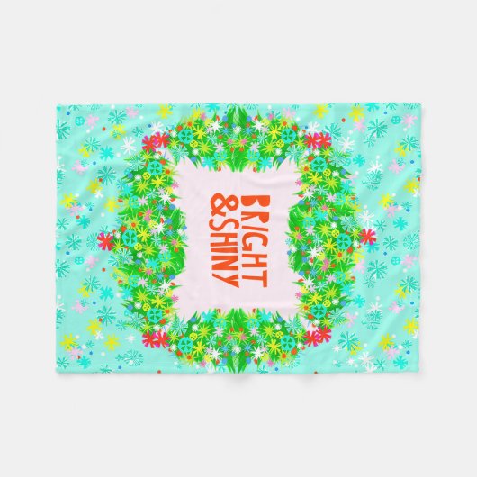 Bright & Shiny Wreath Fleecedecke (Vorderseite (Horizontal))
