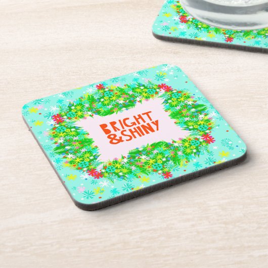 Bright & Shiny Wreath Getränkeuntersetzer (Linke Seite)